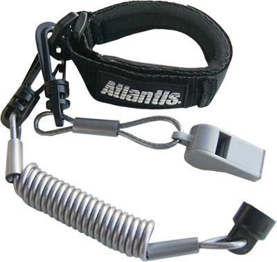 ATLANTIS PRO FLOATING WRIST/JACKET TETH ERCORD/LANYARD (SILVER) PART# A7445PFW