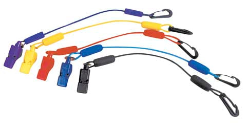 WPS FLOATING WHISTLE W/LANYARD (BL ACK) PART# LVW-17 BLK