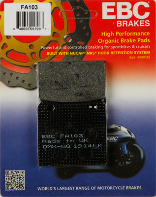 EBC BRAKE PADS PART# FA103 NEW