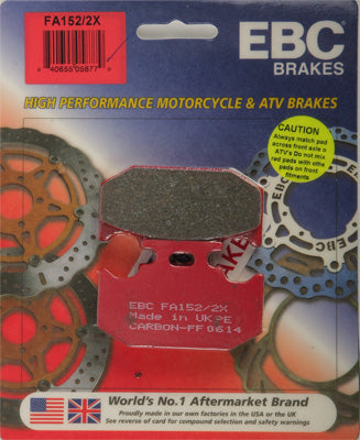 EBC BRAKE PADS PART# FA152/2X NEW