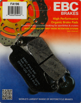 EBC BRAKE PADS PART# FA196 NEW