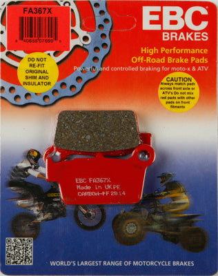 EBC BRAKE PADS PART# FA367X NEW