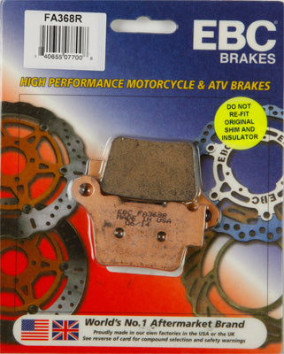 EBC BRAKE PADS PART# FA368R NEW