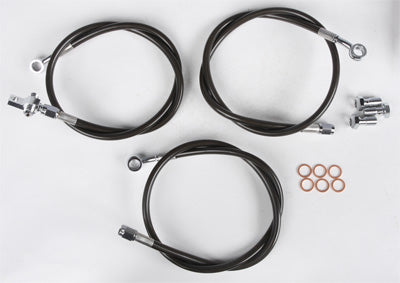 STREAMLINE FRONT BRAKE LINE KIT 2 (SMOKE) PART# YFZR-F-2-SM NEW