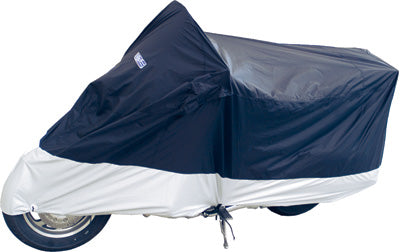 WPS DELUXE MOTORCYCLE COVER X-L BLUE/SILVER PART# 111385 NEW