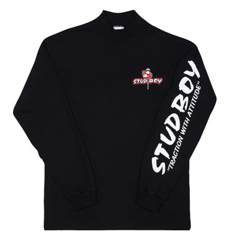 STUDBOY STUD BOY ORIGINAL BLACK LONG SLEEVE MOCK X-LARGE 2421-02