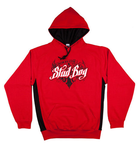 STUDBOY 2517-00 STUD BOY 2013 RED BLACK HOODIEMEDIUM