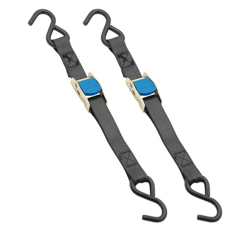 CEQUENT CAMBUCKLE TIE DOWN W/HOOKS - (BOW) 1" X 36" ZINC (2-PACK) 2060066