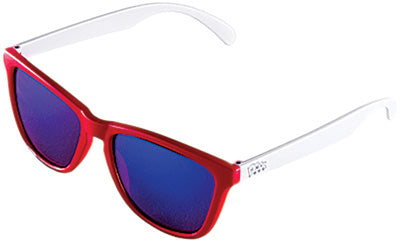 HMK CROW SUNGLASSES RED/WHITE W/REVO SKY BLUE LENS HM5CROWR