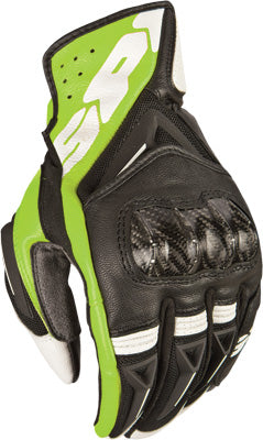 SPIDI STR-3 VENT COUPE' LEATHER GLOVES BLACK/GREEN 2X-LARGE PART# A145-494-2X