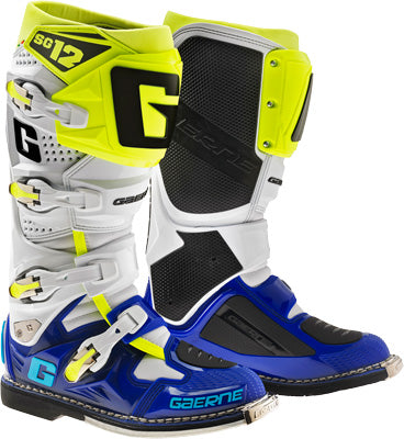 GAERNE SG-12 BOOT WHITE/BLUE/NEON SZ13 #2174-050-013