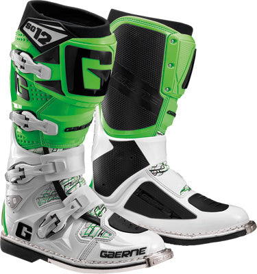 GAERNE SG-12 BOOTS WHITE/GREEN SZ 11 PART# 2174-020-011