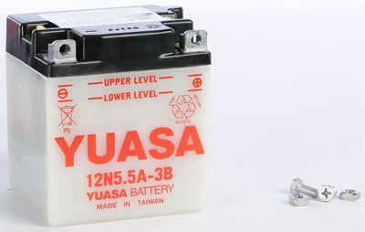 YUASA BATTERY 12N5.5A-3B YUMICRON PART# YUAM22A5B NEW