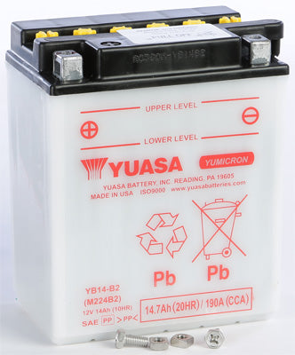 YUASA BATTERYYB14-B2 YUMICRON PART# YUAM224B2 NEW