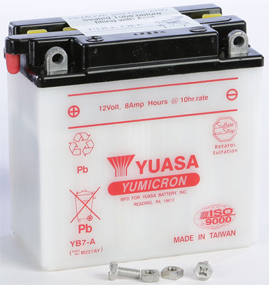 YUASA BATTERY YB7-A YUMICRON PART# YUAM227AY NEW