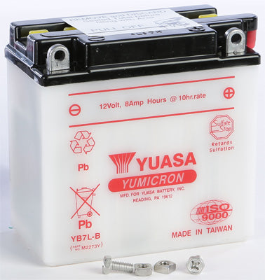 YUASA BATTERY YB7L-B YUMICRON PART# YUAM2273Y NEW