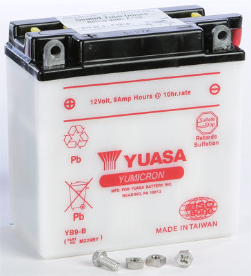 YUASA BATTERY YB9-B YUMICRON PART# YUAM229BY NEW