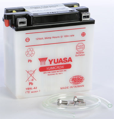 YUASA BATTERY YB9L-A2 YUMICRON PART# YUAM2292Y NEW