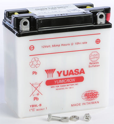 YUASA BATTERY YB9L-B YUMICRON PART# YUAM229LY NEW