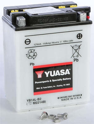 YUASA BATTERY YB14L-B2 YUMICRON PART# YUAM2214B NEW