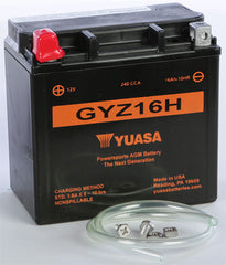 YUASA GYZ MAINTENANCE FREE BATTERY HIGH PERFORMANCE GYZ16H PART# YUAM716GH NEW