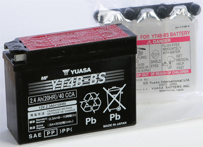 YUASA BATTERY YT4B-BS SEALED PART# YUAM62T4B NEW