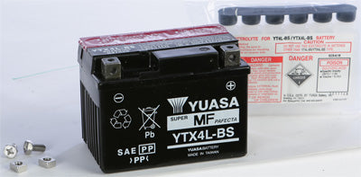 YUASA BATTERY YTX4L-BS SEALED PART# YUAM62X4B NEW