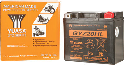 YUASA GYZ MAINTENANCE FREE BATTERY HIGH PERFORMANCE GYZ20HL PART# YUAM720GH NEW