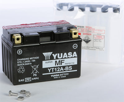 YUASA MAINTENANCE FREE BATTERY YT12A-BS PART NUMBER YUAM32ABS (PLT-180)