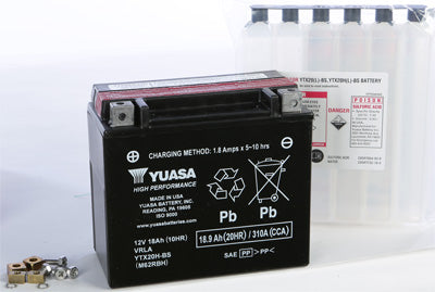 YUASA BATTERY YTX20H-BS SEALED PART# YUAM62RBH NEW