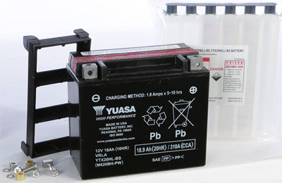 YUASA BATTERY YTX20HL-BS-PW PERSONAL WATERCRAFT W/ SPACER YUAM620BH-PW PLT-120