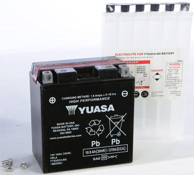 YUASA BATTERY YTX20CH-BS SEALED PART# YUAM6220C (PLT-90) NEW