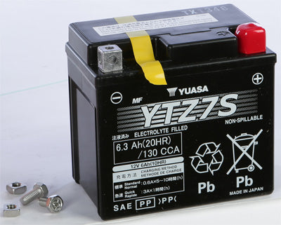 YUASA BATTERY YTZ7S SEALED FACTORY ACTIVATED PART# YUAM727ZS NEW