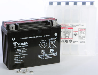 YUASA BATTERY YTX24HL-BS SEALED PART# YUAM6250H (PLT-100) NEW