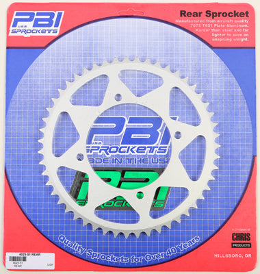 PBI REAR ALUMINUM SPROCKET 51T 4025-51-1