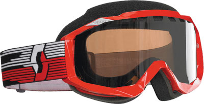 SCOTT HUSTLE SNOCROSS GOGGLE RED W/ACS CHROME LENS PART# 217784-0004015