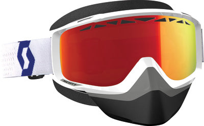 SCOTT GOGGLE SPLIT OTG SNO-X WHT/RED AMP RED CHROME LENS 262586-1030312