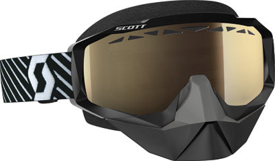 SCOTT GOGGLE HUSTLE SNOW BLK/WHT L/S BRONZ CHROME LENS 262582-1007245