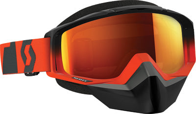 SCOTT TYRANT SNOCROSS GOGGLE OXIDE ORANGE/GREY W/RED CHROME LENS PART# 240527-49