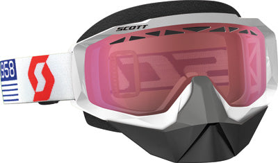 SCOTT GOGGLE HUSTLE SNOW WHT/RED AMP ROSE LENS 262582-1030108