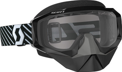 SCOTT GOGGLE HUSTLE SNOW BLK/WHT CLE AR LENS 262582-1007043