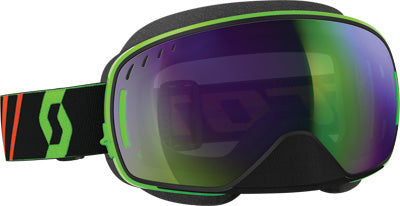 SCOTT LCG SNO-X GOGGLE BLK/FLO GRN W/ILLUMINATOR RED LENSES #246437-5401309