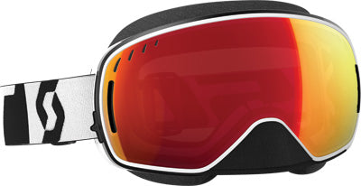 SCOTT LCG SNO-X GOGGLE BLACK/WHITE CHROME W/CLEAR LENSES #246437-1007312