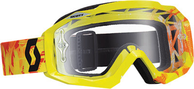 SCOTT HUSTLE GOGGLE SCRIBBLE GREEN/ORANGE W/CLEAR LENS PART# 238057-4602113