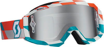 SCOTT HUSTLE GOGGLE TRACK ORANGE/ BLUE W/SILVER CHROME LENS PART# 238057-4607269