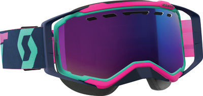 SCOTT GOGGLE PROSPECT SNOW TEAL/PINK AMP TEAL CHROME LENS 262581-5720315