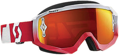 SCOTT GOGGLE HUSTLE OXIDE RED/WHITE ORG CHROME LENS PART# 240587-4969280