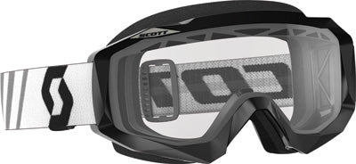 SCOTT HUSTLE ENDURO GOGGLE BLACK/WHITE W/CLEAR LENS 246432-0001043