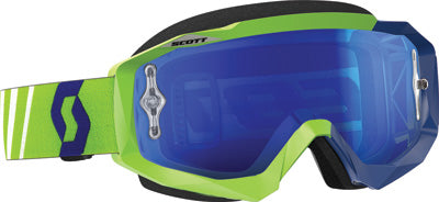 SCOTT HUSTLE MX GOGGLE GREEN/BLUE W/ELECTRIC BLUE CHROME LENS 246430-2278278