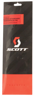 SCOTT HUSTLE GOGGLE WORKS STANDARD TEAROFFS 20/PK PART# 219708-223